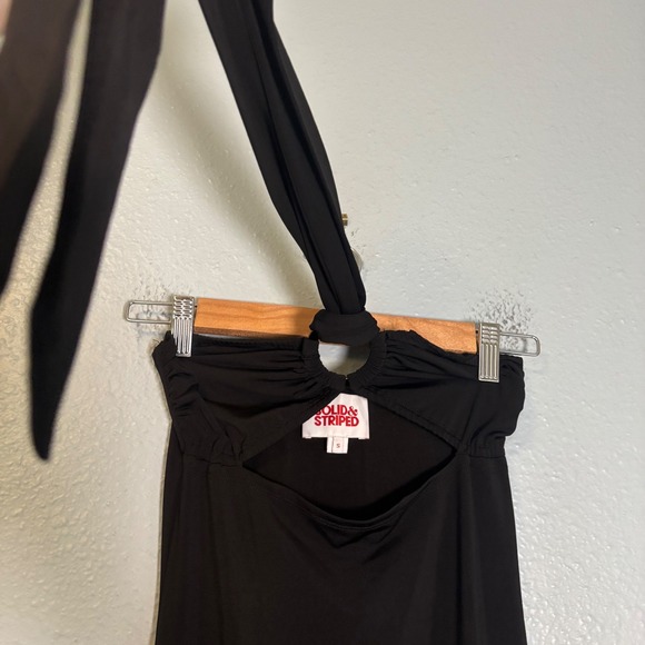 Solid & Striped‎ Tati Cut Out Halter Midi Dress Size Small - Picture 5 of 11